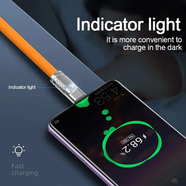 120W USB Type C Super Fast Charge Cable 6A Fast Charging Wire USB-C Charger Data Cord For Huawei Pro Samsung xiaomi OPPO VIVO