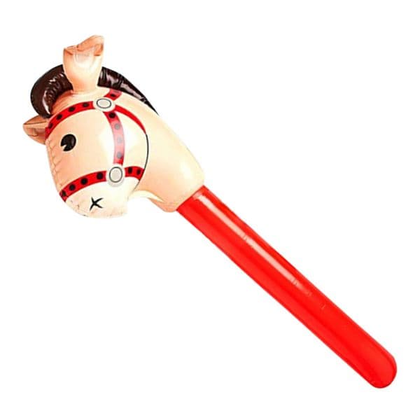 Kids Horse Riding Game Toy Multi-functional Classic Practical Outdoor Plaything Blow Up Inflatable Horse Head Stick