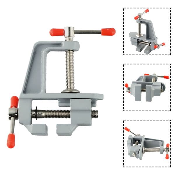 Woodworking Tools Table Vise Light Weight Aluminum Black For DIY For Woodworking Universal Practical Affordable