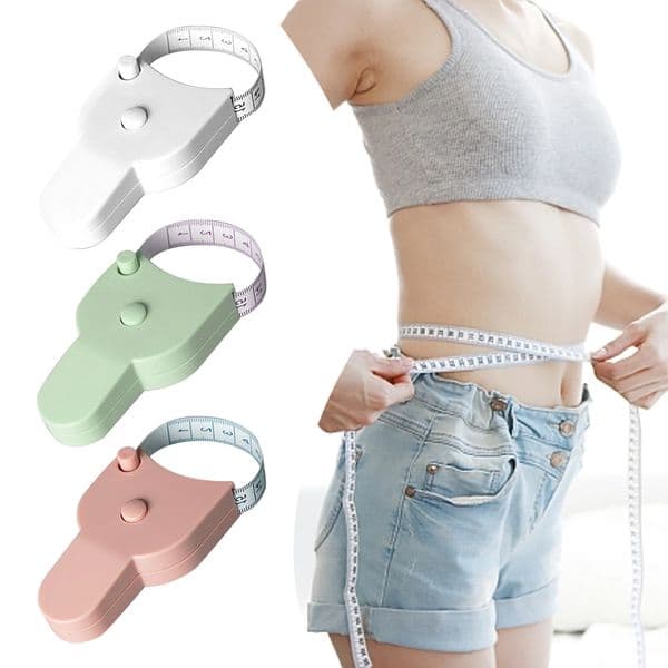 150 Cm Body Measuring Tape Automatic Telescopic Measuring Tape Self-Tightening Measure Ruler for Body Measurement & Weight Loss