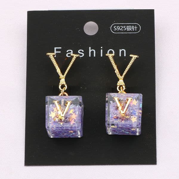 Luxury Brand Designer Double Letters Geometric Dangle Earrings Rhinestone Earrings Ladies Senior Jewelry Couple Christmas Gift 20 Style