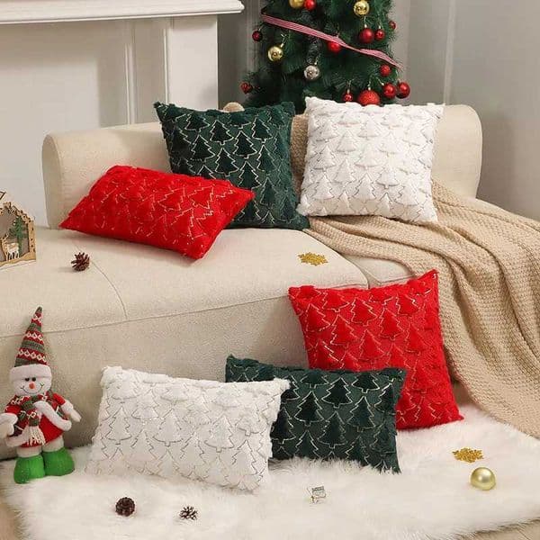 30x50/40x40/45x45/50x50cm throw cover New Year holiday decoration cushion cover bedding M241113