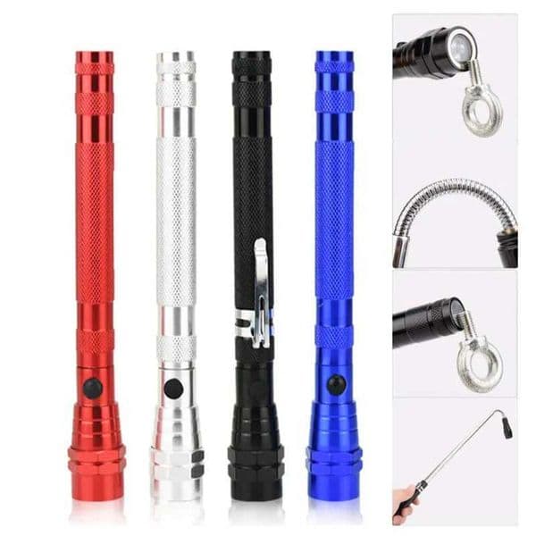 3 LED Portable flashlight Flexible Head Flashlight Torch with a magnet Telescopic Flexible lamp Pick Up Tool Lamp LightLX241113