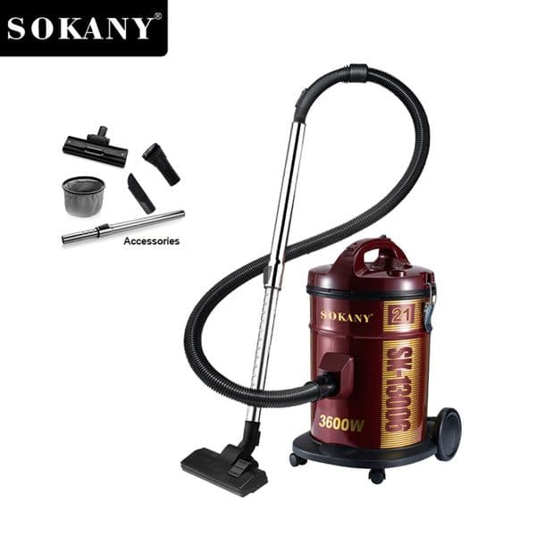 Household High-capacity Vacuum Cleaner Detachable Brush Head with Wheels Suitable for Hard Floors, Carpets, Pet Hair