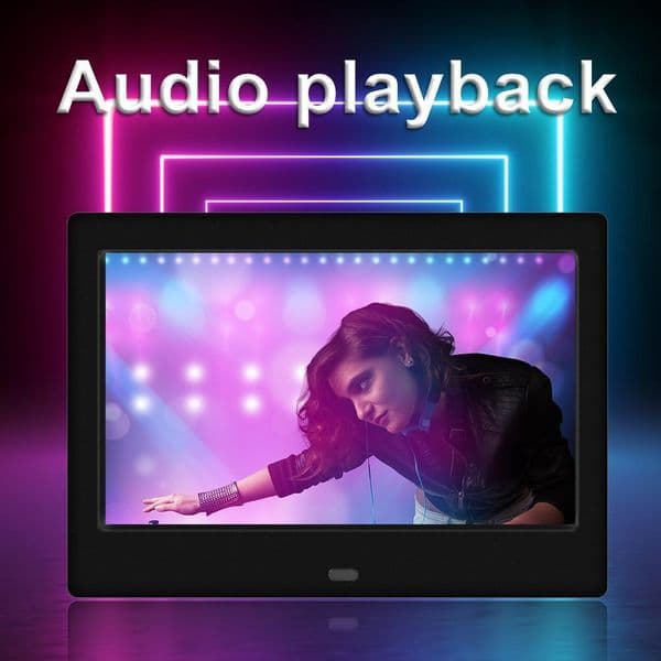 7inch HD LED Digital Photo Frame Clock Calendar Video Player Support USB/MMC/SD/MS Card 800*480 Desktop Electronic Album Gift