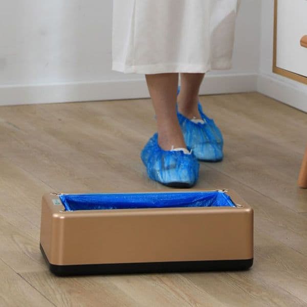 Automatic Shoe Cover With100Pcs Disposable Shoe Covers Machine Portable ABS Anti-slip Base Overshoes Machine for Home Office