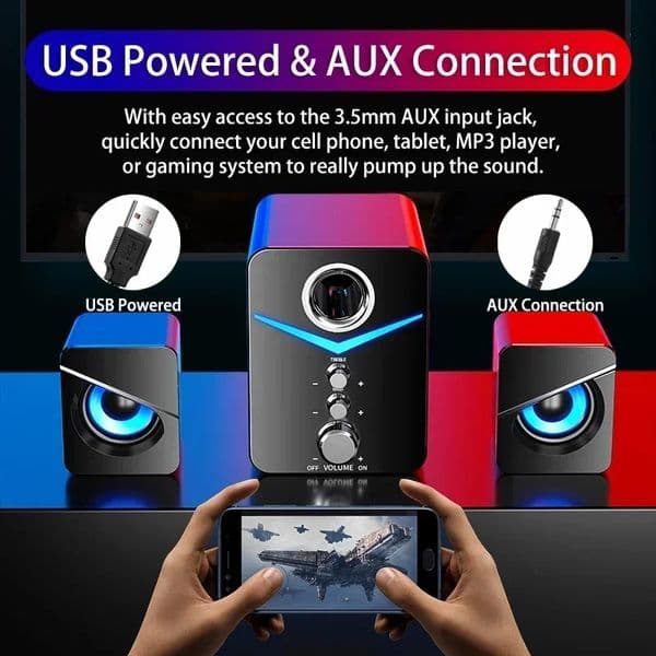 Bluetooth Speaker Home Theater Sound System Mini Speakers Desktop Computer MP3 Player Audio for PC Phone Subwoofer Multi-media