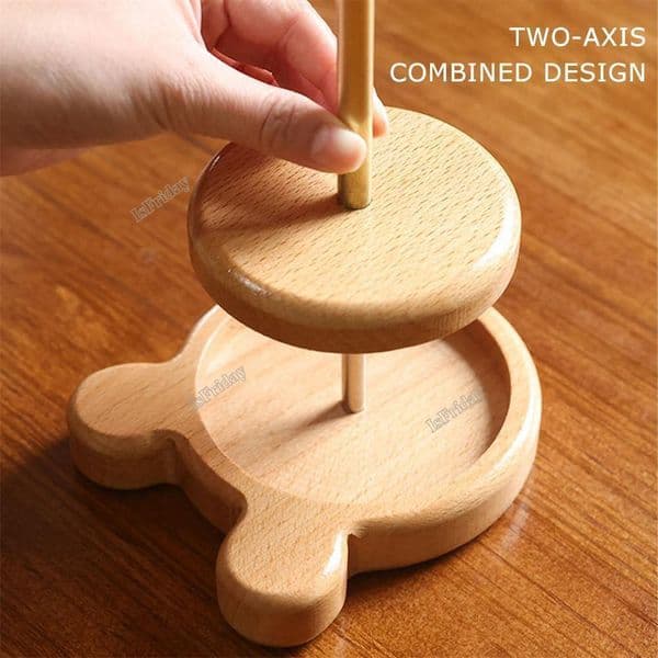 Rotatable Winding Wool Spool Wool Thread Winding Tools Wooden Stand Holder Yarn Ball Winder Spinning Knitting Organizer Dropship