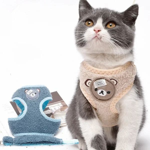 Nylon Cat Harness And Leash Set For Animals Dog Traction Harness Belt Adjustable Cat Kitten Halter Cat Collar Pet Products 241112