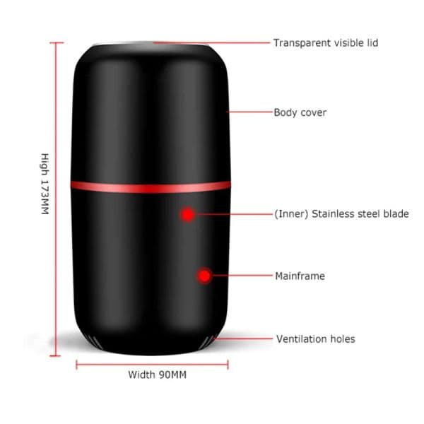 Electric Coffee Grinder Multifunctional Mini Kitchen Salt Pepper Grinder Household Powerful Beans Herbs Spice Nuts Mill Machine