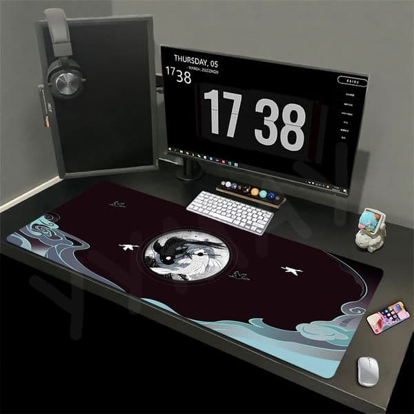 Large Gaming Mousepads Fish Original Mouse Pad Computer Mousepad Mouse Mat 90x40cm Desk Pads For PC Keyboard Mats Table Rug
