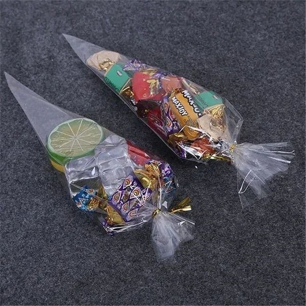 25/50/100 pieces Christmas gifts Flowers Wedding party Food Baked Halloween candy Transparent cellophane bag Self sealing bag