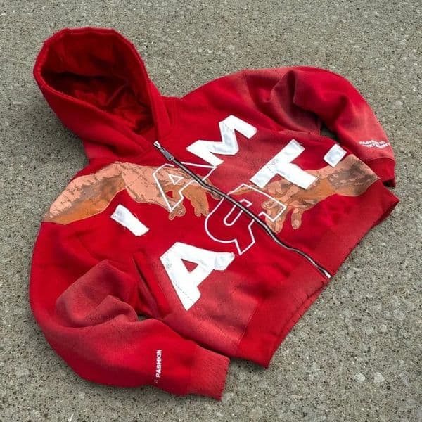 Hip hop Trendy Streetwear Y2K Harajuku American Retro Alphabet Printed Zipper Hoodie Mens Punk Casual Color Oversized Sweatshirt 241112