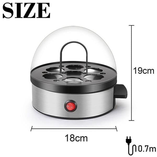 Multifunctional Mini 7 Eggs Steamer Cooker Home Appliance Breakfast Egg Boiler Poacher Corn Milk Heating EU Plug