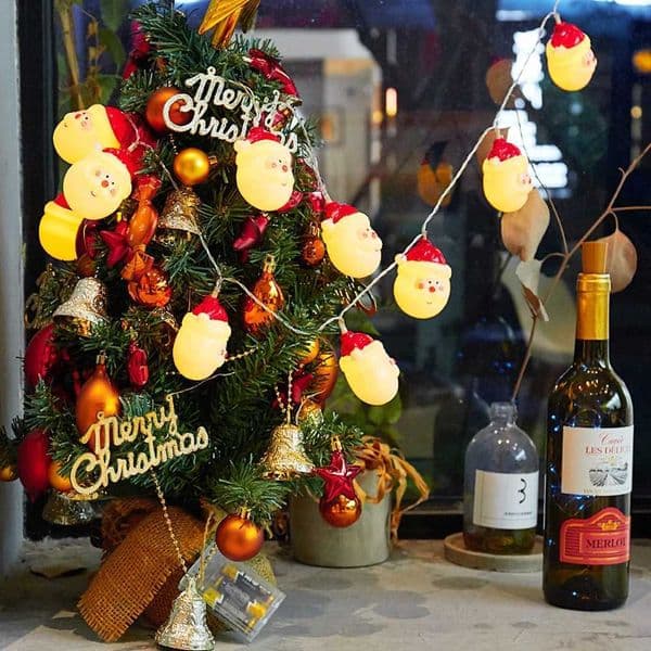 LED Santa Claus string lights snowflake snowman fairy tale lights garden warm white/Christmas tree/holiday LED decorative lights X241114