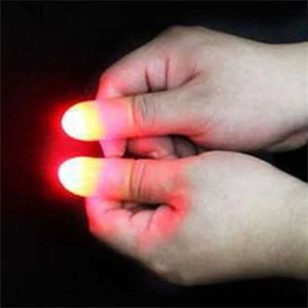 Magic Thumb Light Toy Adult Magic Techniques Prop Blue Light LED Flashing Fingers Halloween Party Toy W241114