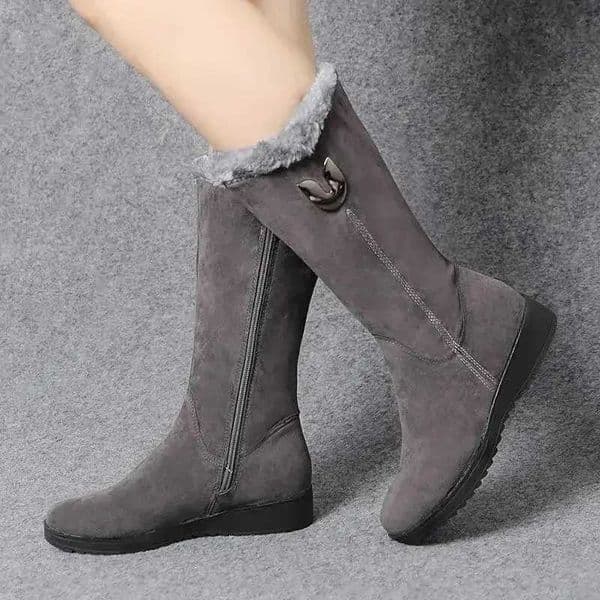 High Quality New warm high fur boots for winter suitable for Wenfei snow flat boots plus large-sized mid-range 41 Botas Mujer T241113