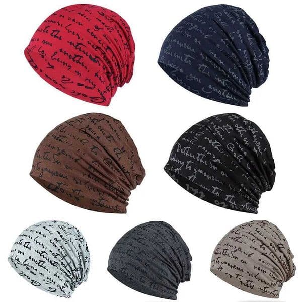 Hip Hop Beanies Letter Printing Warm Mens Gothic Hat Knitted Hat Street Clothing Womens Cotton Winter Night Hat Headbag W241113
