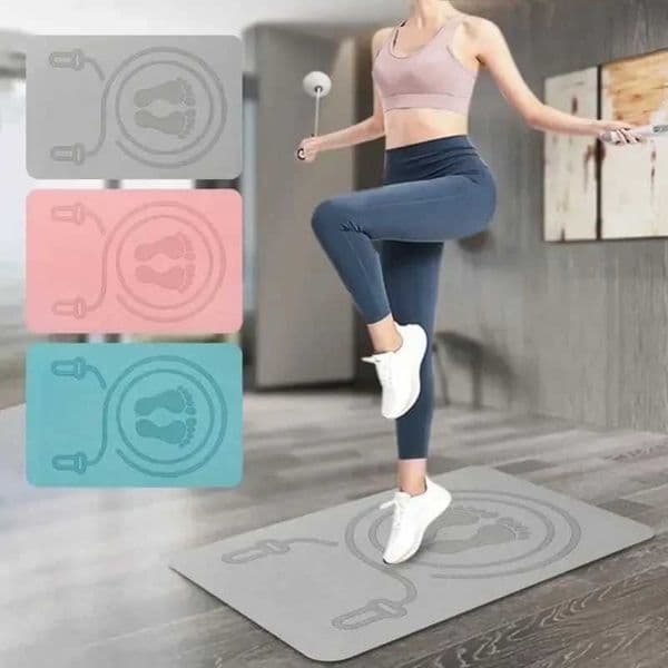 Skip Rope Mat Yoga Mat Thick 6/8/10mm Anti-noise Gym Pad Exercise Mat Shock Absorption TPE Fitn Pad Meditation EquipmentXJ241114