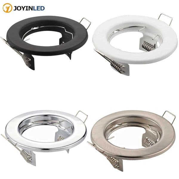 6pcs GU10 MR16 Ceiling Spot Lights Fitting Fixture Down Light Led Frame Recessed LED Ceiling Fixtures DownlightLX241114