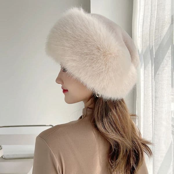 Fur Hat Women Warm Snow Ski Cap Female Faux Bomber Lady Windproof Winter Hats for Russian Ushanka 241114