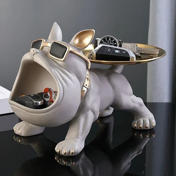 Home Decoration Bulldog Statue Dog Statue Storage Box Animal Decoration Resin Craft Art Sculpture Home Dog Sculpture 241113