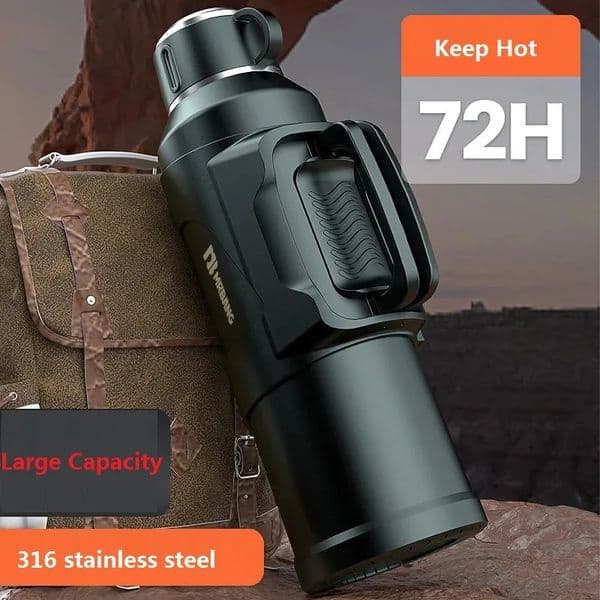 316 stainless steel insulated water bottle 1L 2L 3L outdoor travel coffee cup vacuum water bottle cup 241114