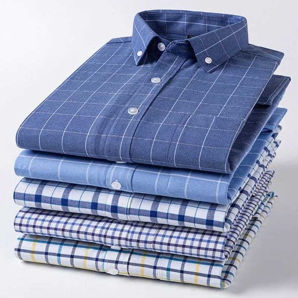 100% Cotton Oxford Men Striped Plaid Shirts Male Business Casual High Quality Long sleeve Shirt for Men Button Shirt S-6XL 7XLXJ24113