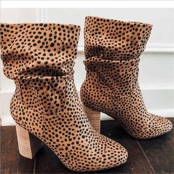 High Quality High heels ankle boots Wenfei suede boots thick boots womens shoes Wan shoes Drop Ship Plus size sliding short boots T241113