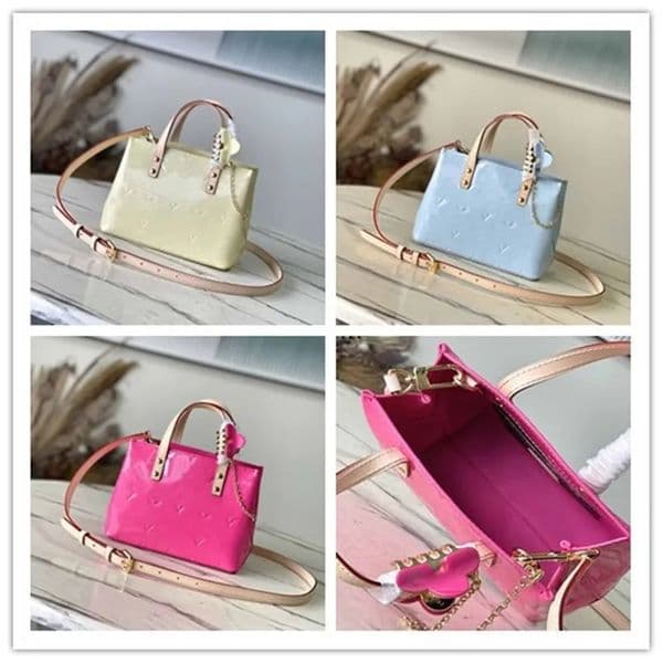 Designer Bag Vernis Remix Reed PM Sky Blue M24144 Handbag Tote 7A Best Quality