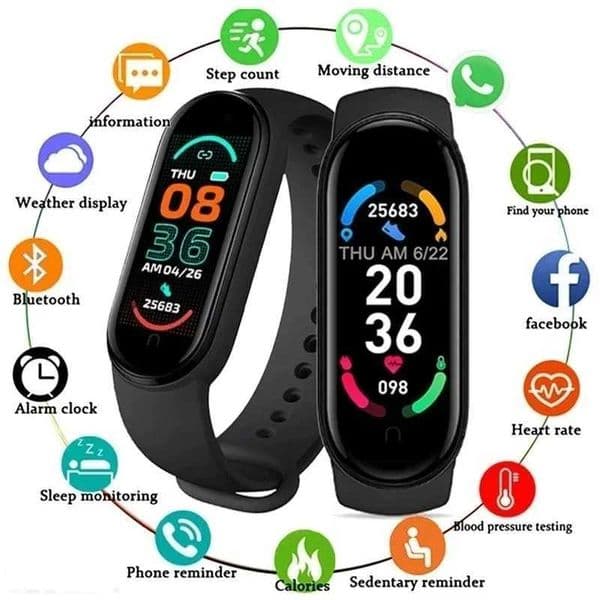 Hot Sale New M6 Smart Wah Men Wen Fitness Sports Smart Band Fitpro Version Music Rate Take Pictures Smartwah Band T241114