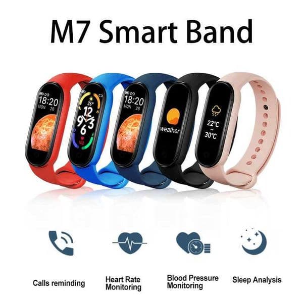 Hot Sale Smart Band Wah Silicone Rate Smart Band Variable Dial Fitness Tracker Blood Pressure Exercise Bracelet Suitable for Mi Band 7 T241114