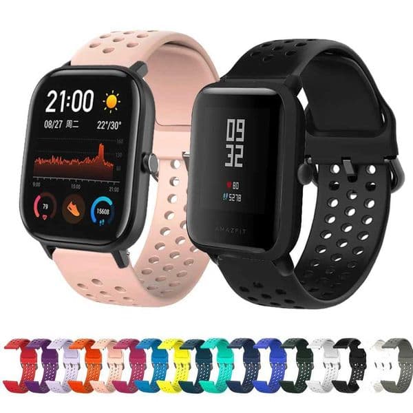 New Arrival 20mm silicone WahBand suitable for Huami Amazfit GTS 4 3 2 strap replacement bracelet wristband suitable for Huami Amazfit BIP youth/BIP lite Z241115