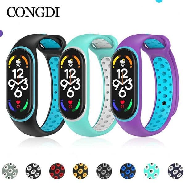 New Arrival Silicone strap for Mi Band 7 6 5 4 3 wristband sweat resistant sports replacement bracelet wristband Mi Band accessories Z241115