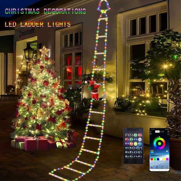 Christmas Decorative Lights with Climbing Santa Claus - Outdoor Christmas Decorative Lights X241114