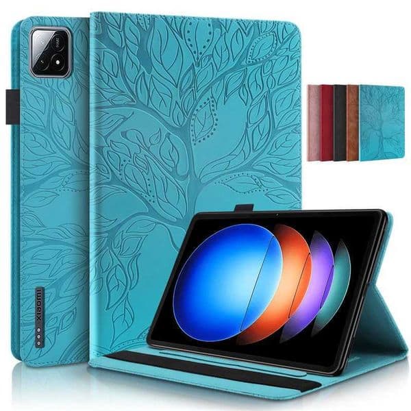 New Arrival Suitable for Mi Pad 6s Pro Case 12.4-inch 3D tree embossed PU leather soft TPU back cover suitable for Mi Pad 6s Pro Case Z241115