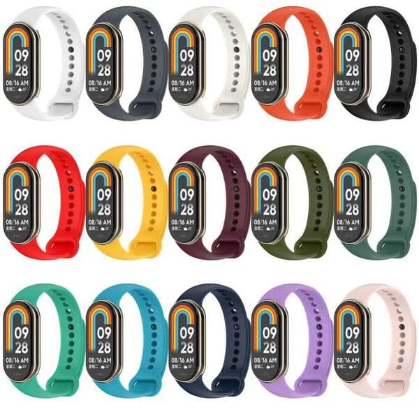 New Arrival Mi Band 8 Bracelet for Mi Band 8 NFC Strap Silicone/Metal Plug TPU Silicone Strap Replacement Z241115