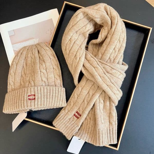 Hats Scarves Sets Fashion High quality Designer Hat Scarf Set For Men Women New Winter 2 Piece Design Caps Shawl Hats Scarves bonnet