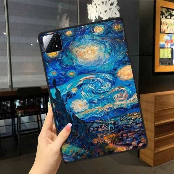 Abstract Starry Sky Painting Fund For Pad 6 Case For Mi Pad 6S Pro 12.4 Case Mi Pad 5 11 inch matte soft TPU cover M241115