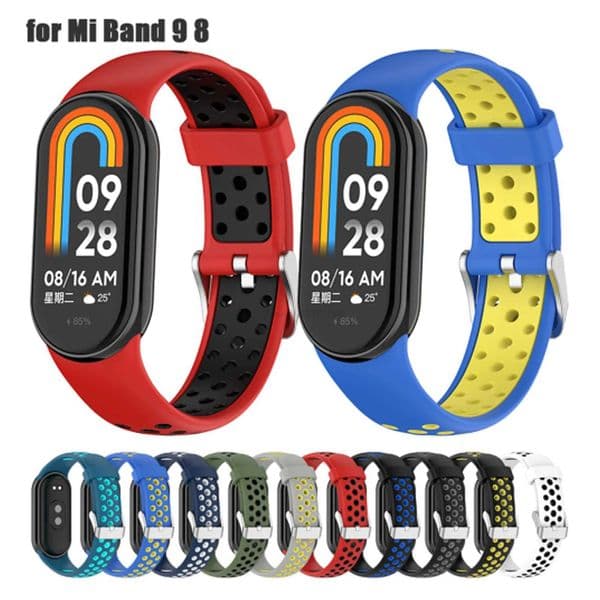 New Arrival Silicone strap for Mi Band 8 NFC Smartwah Wahband 9-strap replacement sports wristband Correa bracelet Z241115