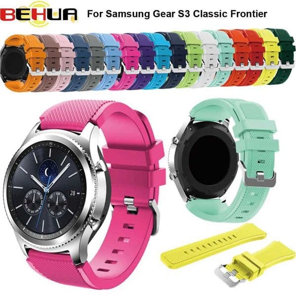 New Arrival BEHUA WahBand for Gear S3 Wristband Color Active Silicone Sports Strap Modern Design Replacement mm Bracelet Z241115