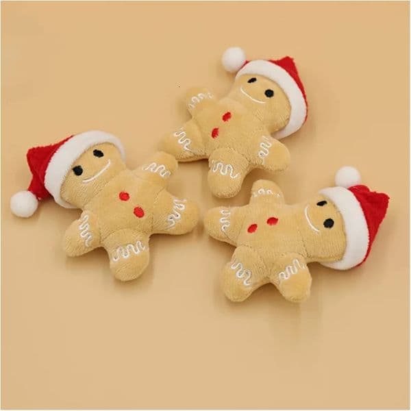 2026 New New 2 Cute Christmas Gingerbread Mens N Teasing Plush Cat Interactive Toy Dog Indoor Supply 241114 Free Shipping P Toy