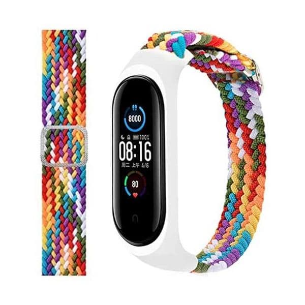 Mi Band 8 elastic nylon braided adjustable replaceable Wahband Correa bracelet Mi Band 8 7 6 5 4 3 straps M241115