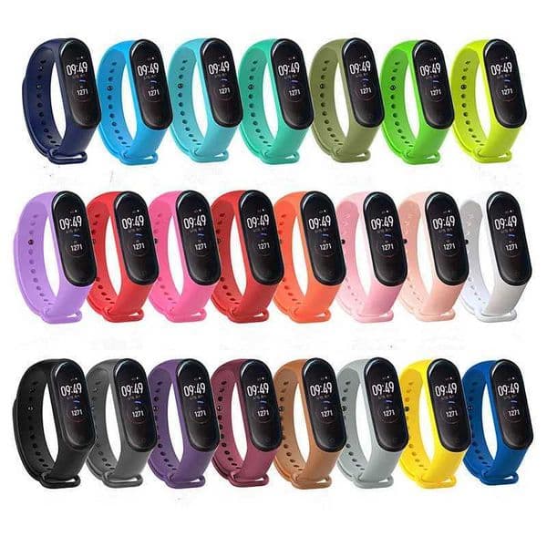 New Arrival Mi Band 5 4 3 6 7 NFC silicone wristband bracelet replacement Band 4 5 6 7 NFC wristband color TPU strap Z241115