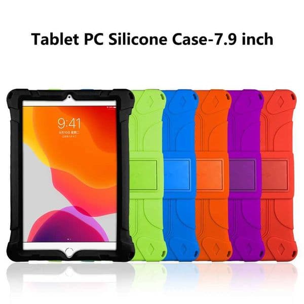 Suitable for iPad Mini 4 5 7.9-inch silicone shell tablet anti fall shell bracket hockey shock-absorbing bracket soft cover M241115