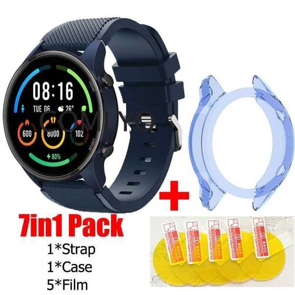 New Arrival 7-in-1 wristband for Mi Smart Wah Color XMWL02 sports strap silicone strap bracelet TPU case cover Sn protective film Z241115
