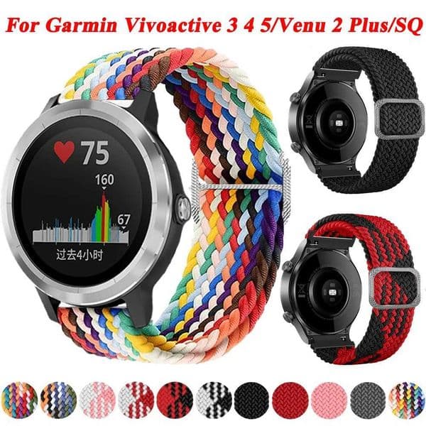 20mm elastic nylon strap for gin events 3 4 5 Vino SQ 2 Plus Sports Wah Strap Loop for Forerunner 255 965 645 Music M241115