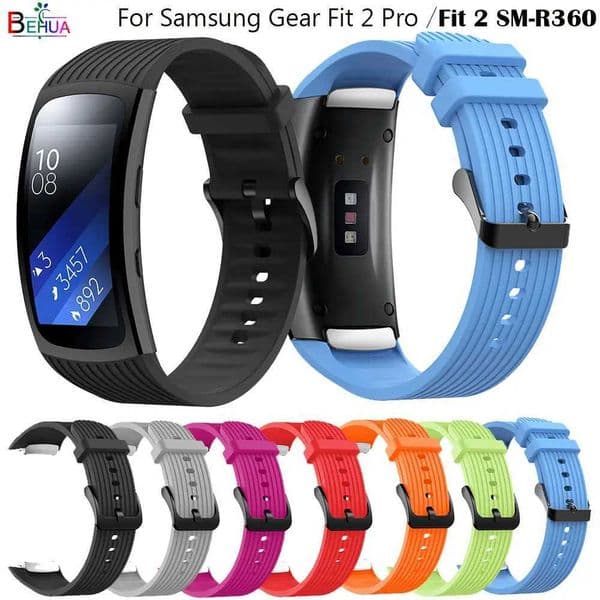 Hot Sale BEHUA WahBand strap suitable for Gear Fit 2 Pro bracelet sports silicone wristband suitable for Fit2 SM-R360 waterproof L/S size T241115
