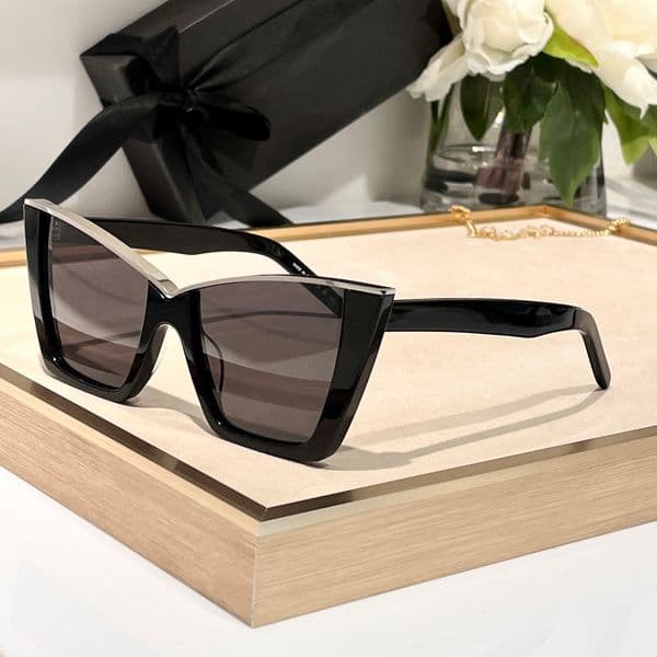 Sunglasses For Men Women Summer 570 Cat Eye Style Anti-Ultraviolet Retro Plate Full Frame Glasses Random Box