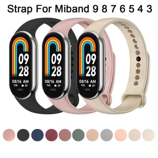 Hot Sale Mi Band 9 8 7 6 5 4 3 Wahband wristband replacement MiBand 9 8 7 6 5 4 bracelet accessories T241115